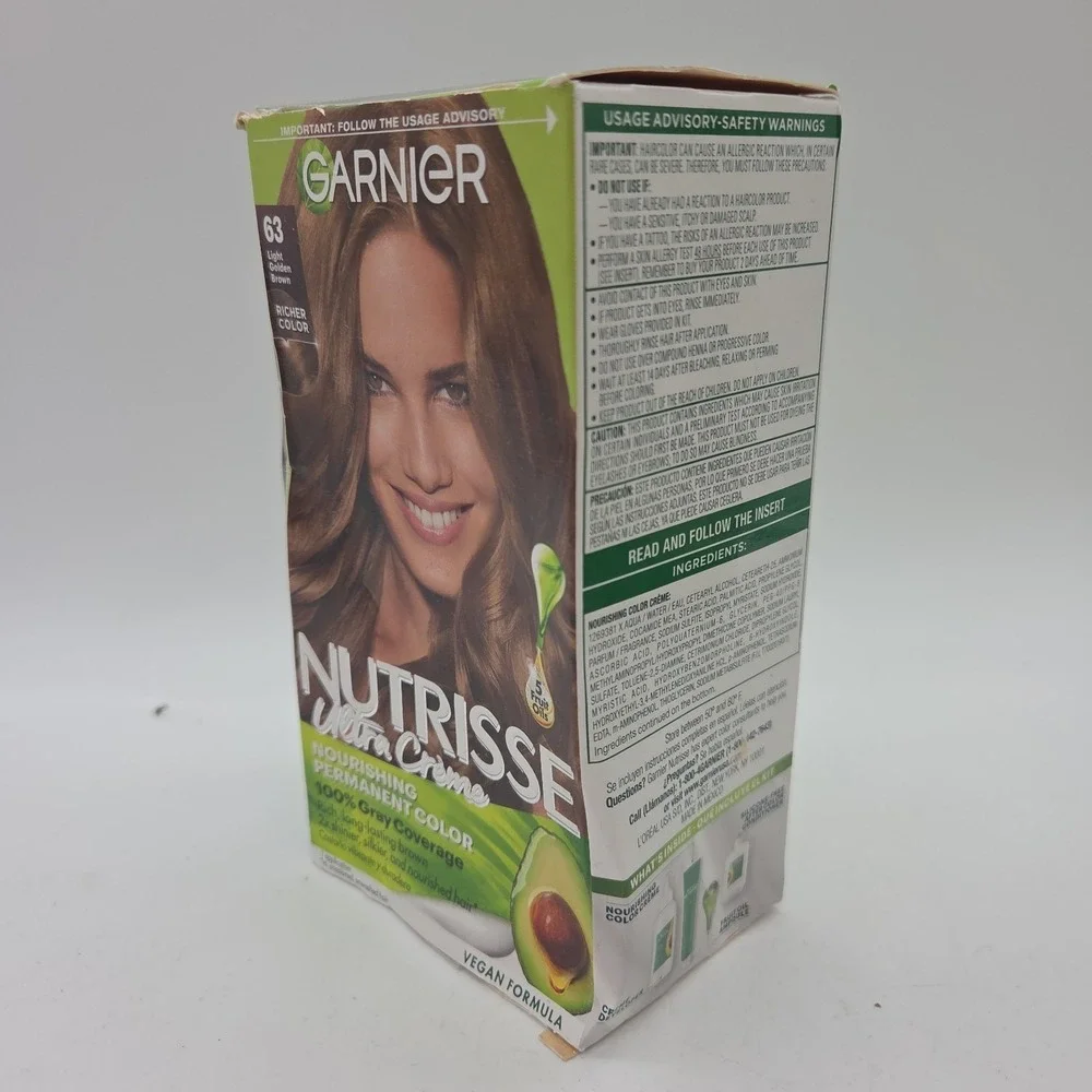 Lot Of 5 Garnier Hair Color Nutrisse Coloring Creme Hair Color #63 Light Brown
